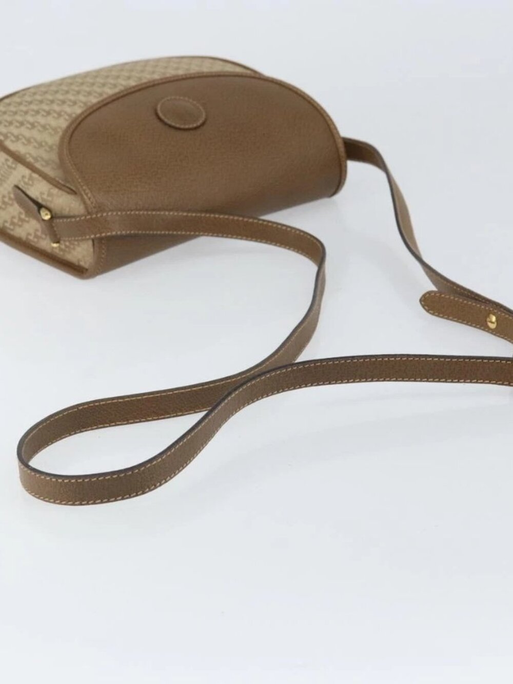 GUCCI Shoulder Bag Nylon Leather Beige Gold 007 754 0074 Auth ep12620 - Picture 8 of 16